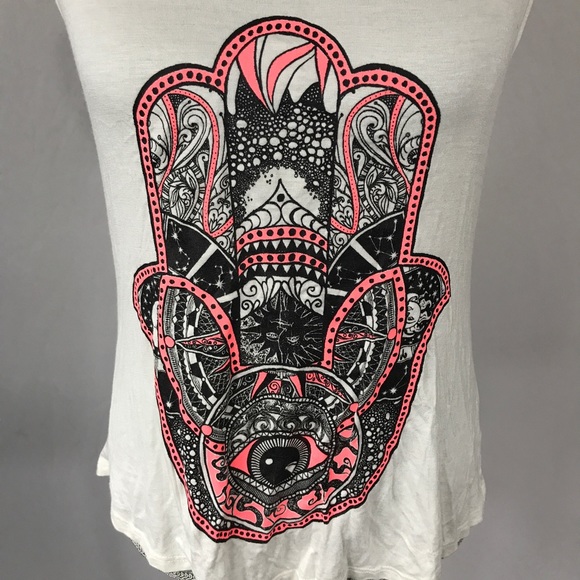 NEW Printed Hamsa and symbol tank top - Picture 3 of 8